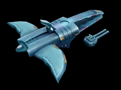 Machinery - Small Attack Ship 03 3D model