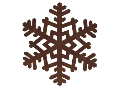 wood snowflake 3D model