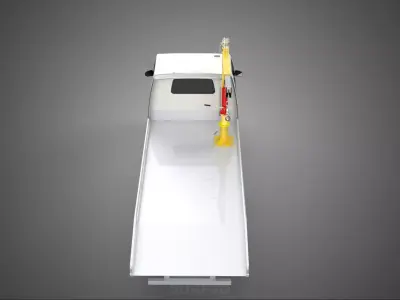 HYDRAULIC CRANE MANUAL HAND CRANK WINCH HOOK JIB TRUCK PICKUP 3D model