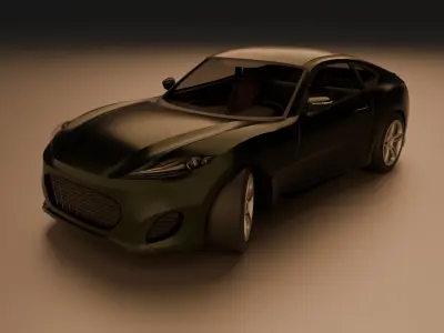 Game Ready Stylized Sports Car  Low-poly 3D model