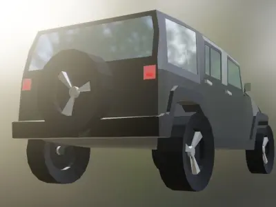 Just a low poly car 3D model