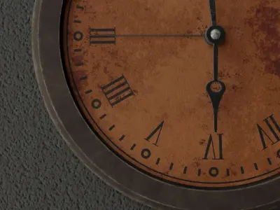 Wall Clock with Animation High Quality  Low-poly 3D model