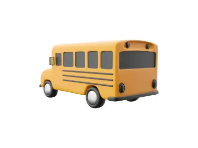 3d school bus cartoon 3D model