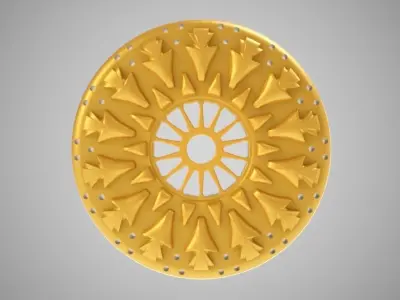 Wooden Door Ornament 3D print model