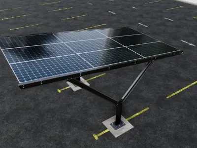 Y TYPE MODERN SOLAR CARPORT TYPE-18 3D model