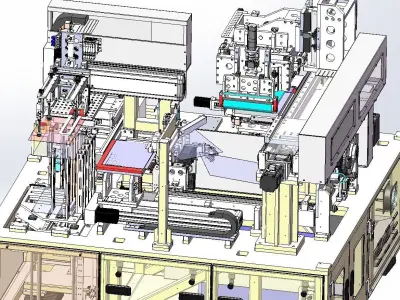 Polarizer laminating machine 3D model
