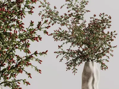 plants bouquet vase 55 3D model