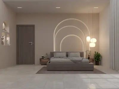 Bedroom Boho Bedroom Design 3D model