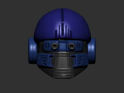 helmet high poly sculpt 3d printable ver 7 3D model 3D model 44