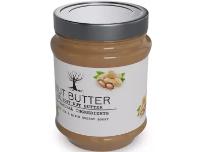Food for sport Nut Butter Low-poly 3D model