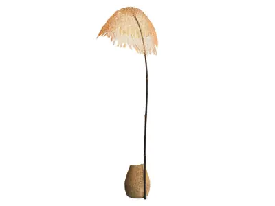 Luxury Handcrafted Ishigaki Sculpture Lamp Sand 3D model