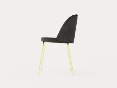 Felipe Dining Chair Velvet Low-poly 3D model