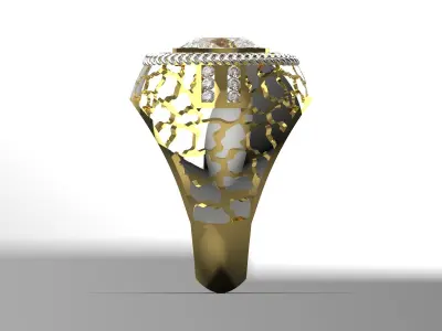 luxury man gold ring mr0176 3D print model