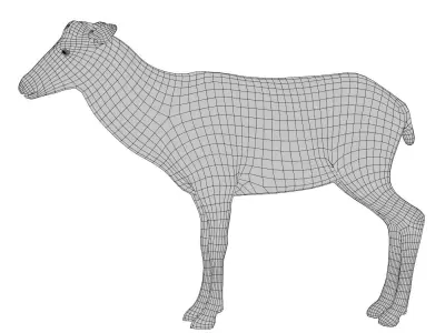 Wollaton Deer Base Mesh Low-poly 3D model
