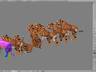Tiger Low-poly 3D model