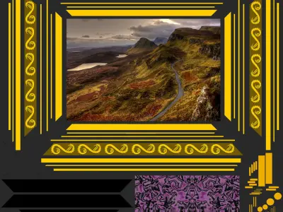 A collection of Frames - Set I Low-poly 3D model