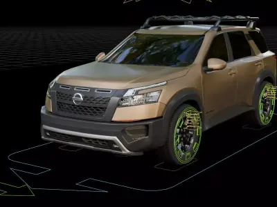 Nissan Pathfinder Rock Creek Edition Rigged 3D model