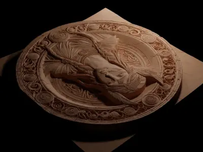 Freya CNC 3d Print High Relief Sand Casting 3D print model