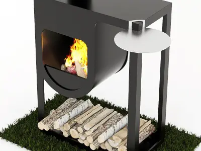Harrie Leenders spot fireplace 3D model