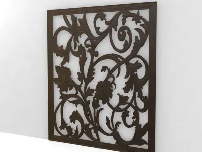 Separator decorative metal wall panel 3D model