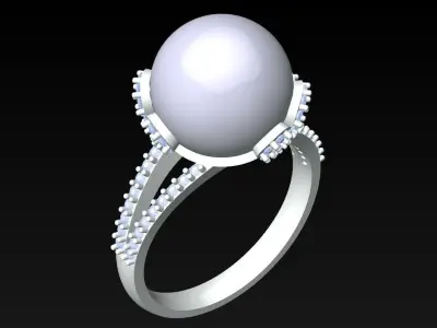 Pearl Ring - Womens Rings  - N832841 3D print model