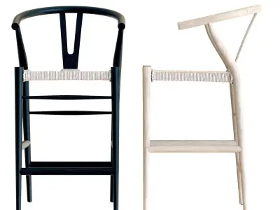 Crate and Barrel - Crescent Counter Stool 3D model