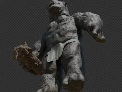 cave troll rigged lotr model Free low-poly 3D model