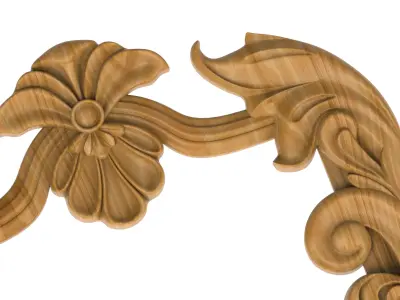 Carved picture frame STL 3D model 128