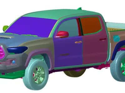 Toyota Tacoma TRD Sport Double Cab 2016 Vehicle 3d scan model 3D model