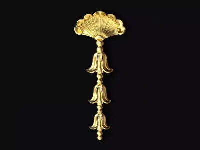 Central decor ornament for furniture 3D model 130