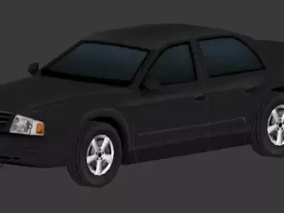 Black Car Low-poly 3D model from CGTrader
