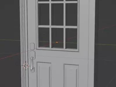 House Exterior Door Free low-poly 3D model