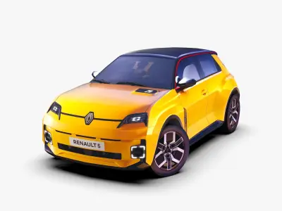 Renault 5 2025 New Low-poly 3D model
