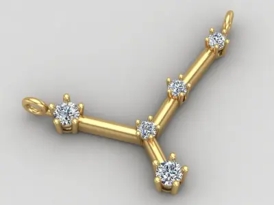 CANCER necklace 65-MP 3D print model