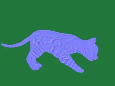 Bengal Kitten Cat Low-poly 3D model