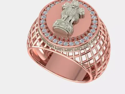 Ashok Stambh gants ring Ring 3D print model Free 3D print model