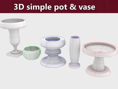 simple 3d pot  vase Free 3D print model
