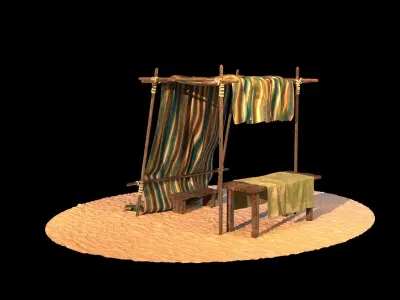 Market Stall tent 3D model