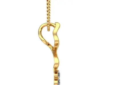 Solitaire Women Pendant 3dm STL OBJ FBX Renders Details 3D print model 78