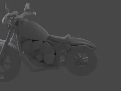simple motorbike 3D print model