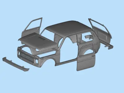 Custom bodies rc car files LADA Niva Russian SUVs 3D print model
