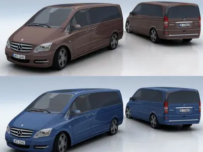 Mercedes Viano Low-poly 3D model