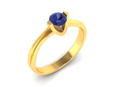 Women Solitaire Engagement Wedding Ring 3D print model