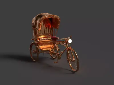Chinese rickshaw  3D model