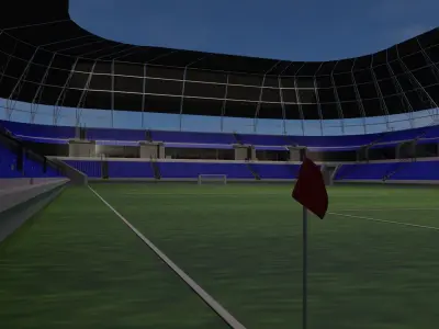 Football Stadium and Interiors Low-poly 3D model purchase