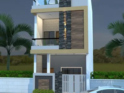 Modern Building  3D Model Low-poly 3D model