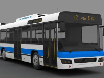 New York City Bus 3d Model 3D model