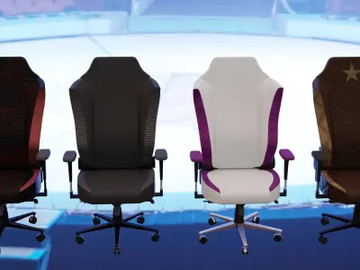Gaming Chair Low-poly 3D model