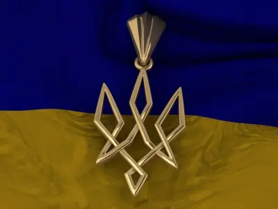 Ukrainian Trident 3D print model 5