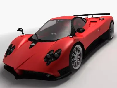 Pagani Zonda F Low Poly 3D model